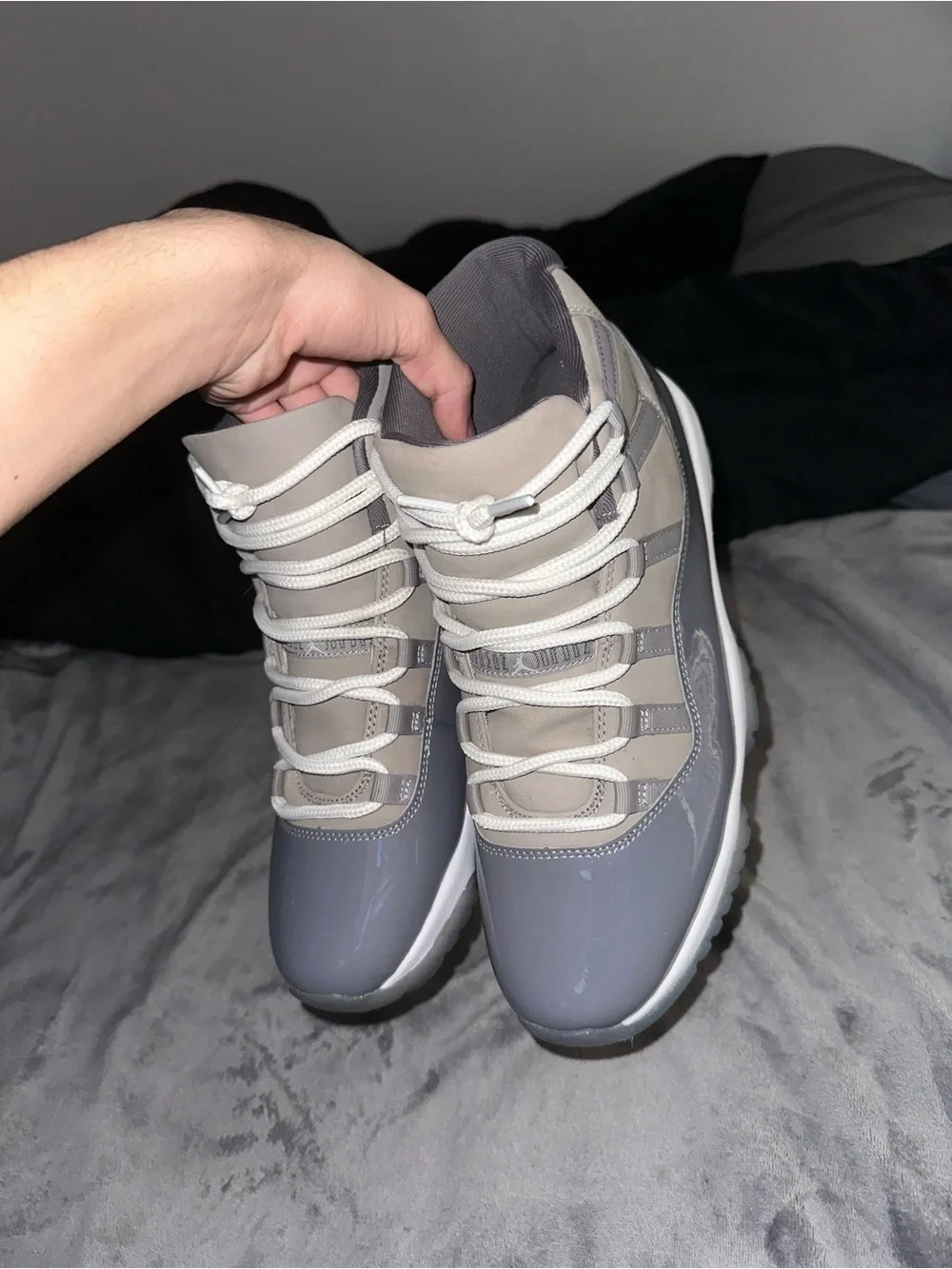 Jordan Men’s Athletic High-Top Sneakers - Gray and White